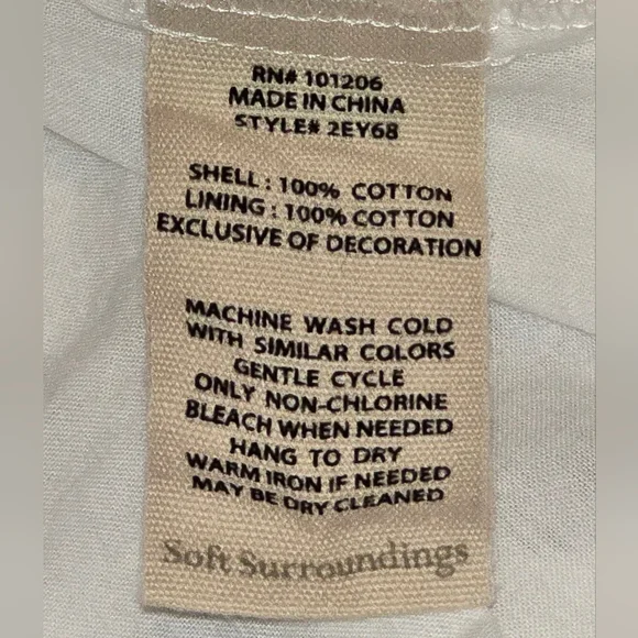 🤩Host Pick❤️Soft Surroundings Midi Eyelet City Of Gardens Dress Women's Sz Med - Picture 8 of 8